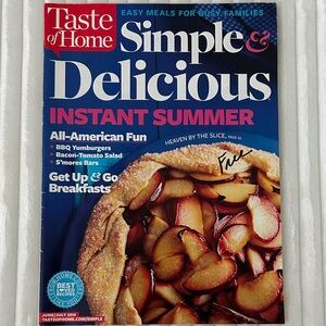 Free w/ Purchase 
June/July 2014 Taste of Home Simple & Delicious Instant Summer